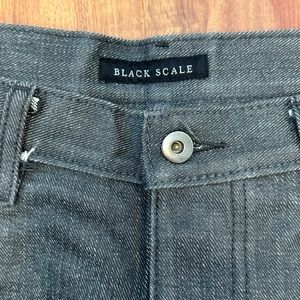 Black Scale gray raw denim jeans pants